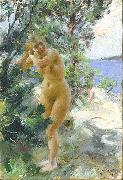 Anders Zorn After the Bath, oil